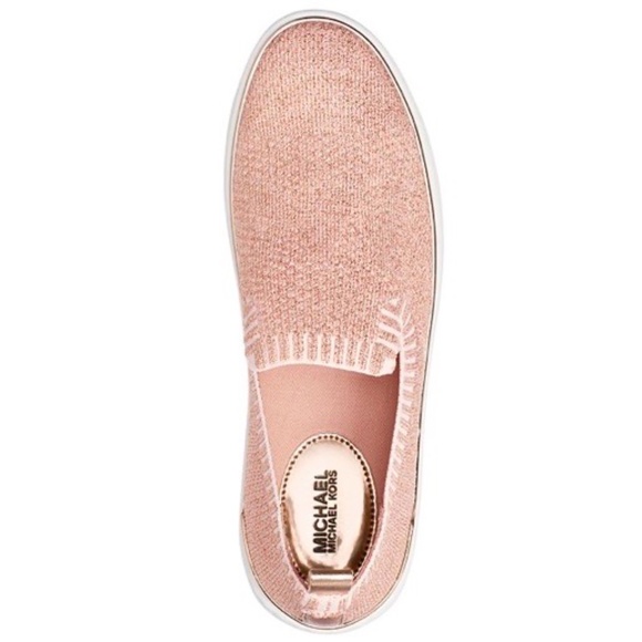 MICHAEL KORS Metallic Rose Gold Slip On Sneakers - Picture 10 of 10